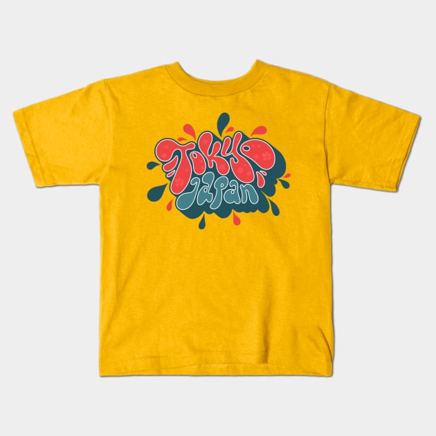 Tokyo Japan Kids T-Shirt by Mako Design 